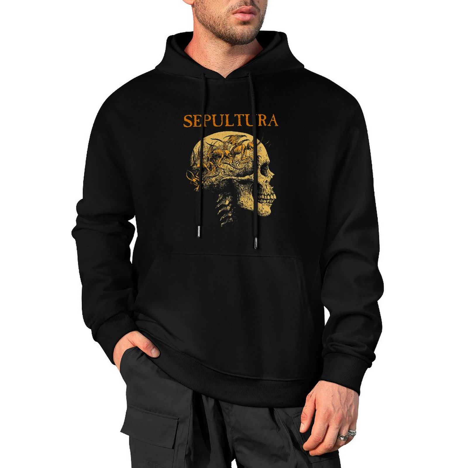 Anime Merchandise Hoodie - -الموسيقى ---- البضائع Sepultura --- SEPULTURA--حفلة