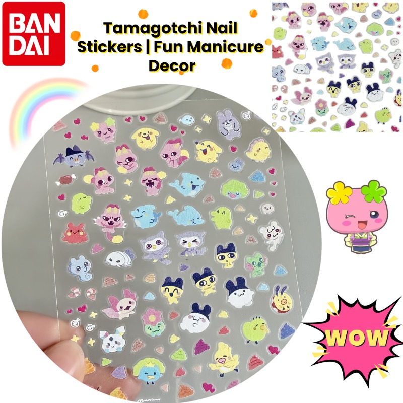Anime Merchandise Nepal - ملصقات تاماغوتشي الأنيمي اللطيفة لتزيين الأظافر،