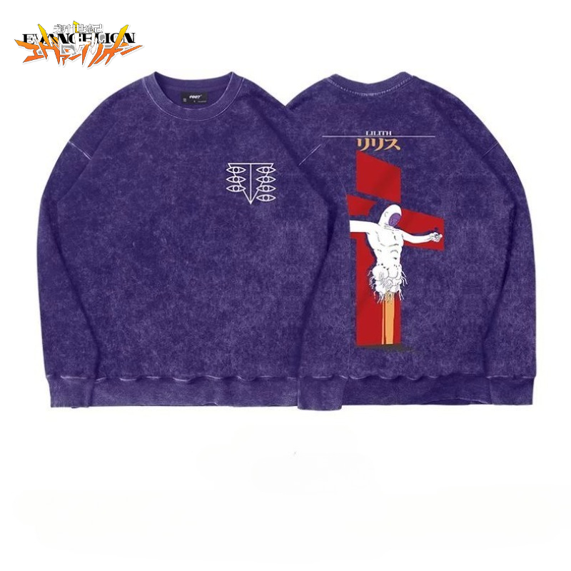 Anime Merchandise Hoodie - EVA-01 تي شيرت رجالي جديد للربيع