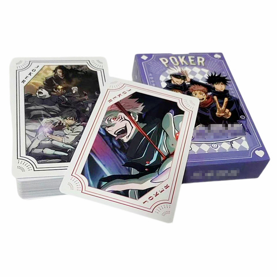 Themed Playing Card - مجموعة ألعاب ورق جوجوتسو كايسن للأطفال،