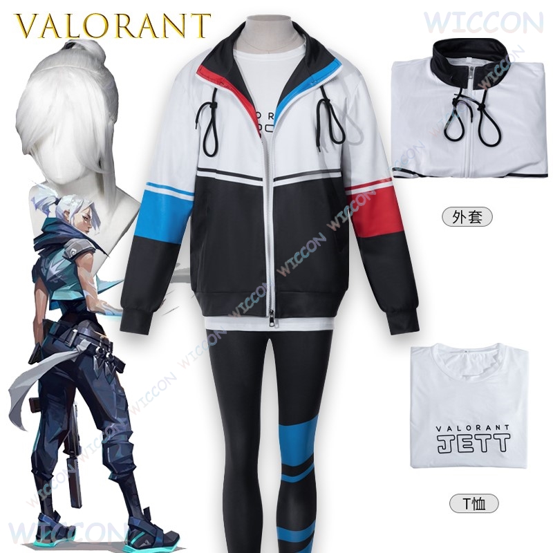 Windbreaker Anime Merchandise - سترة Valorant Jett التأثيرية التي شيرت