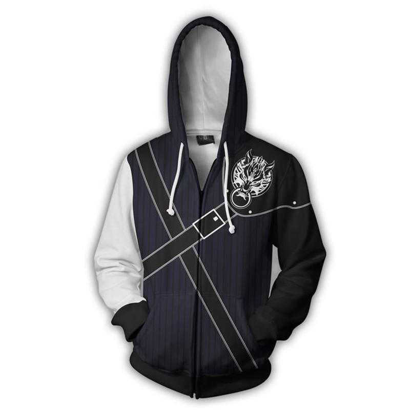 فاينل فانتسي هوديي الطباعة الر - مراجعة Anime Merchandise Hoodie وسعره