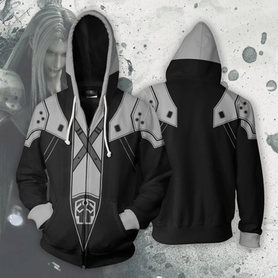 فاينل فانتسي هوديي الطباعة الر - مراجعة Anime Merchandise Hoodie وسعره